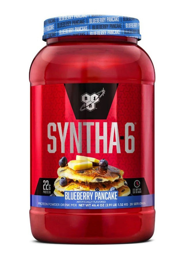 BSN Syntha-6 Whey Protein, Blueberry Pancake, 2.91 Lb
