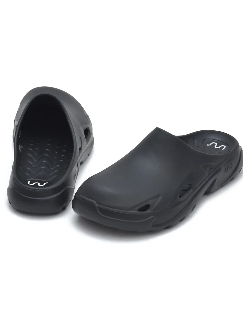 Doubleu Doubleu Roma Urban Mule for Men Comfortable Slipper (Black)
