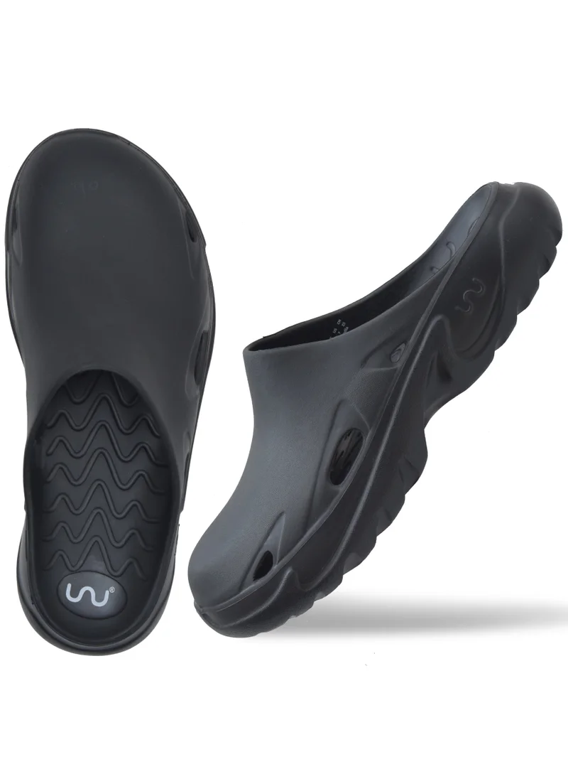 Doubleu Doubleu Roma Urban Mule for Men Comfortable Slipper (Black)