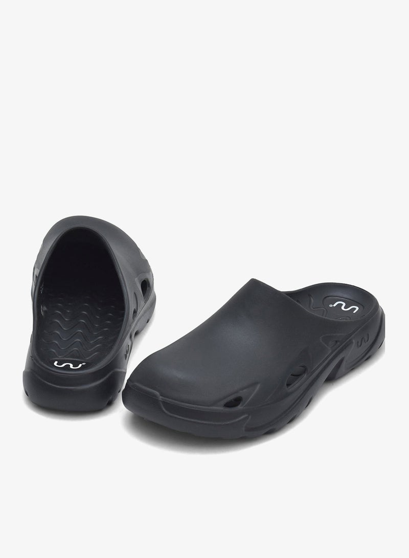 Doubleu Roma Urban Mule for Men Comfortable Slipper (Black) - Image 2