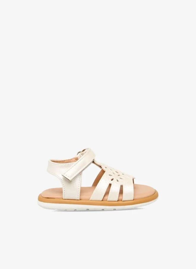 Flora Bella Girls Cutout Design Hook & Loop Sandals