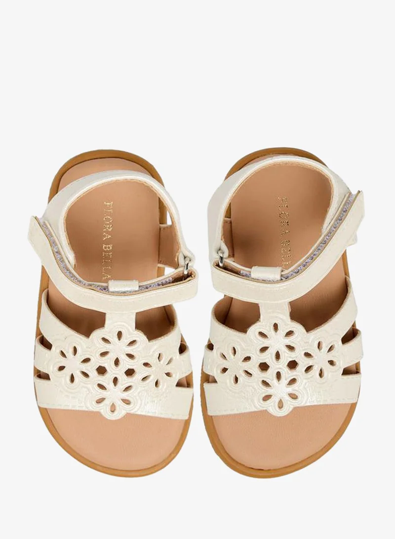Flora Bella By Shoexpress Flora Bella Girls Cutout Design Hook & Loop Sandals