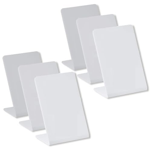 Shuban 6Pcs QR Code Display Stand Milky Display Sign Table top Sign Holder For Restaurants, Trade Shows, Reception Areas, Supermarkets, Stores, And So Much More 4" X 6" (A6) - Image 1