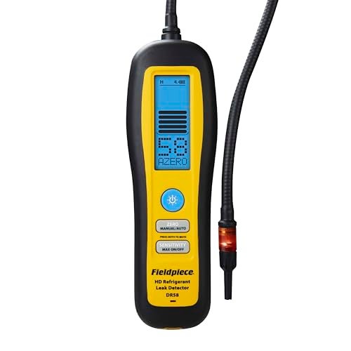 Fieldpiece - DR58 Heated Diode Refrigerant Leak Detector - Ultra-Sensitive Leak Sniffer with Large, Backlite LCD Screen - Lightweight HVAC Tool - Image 1