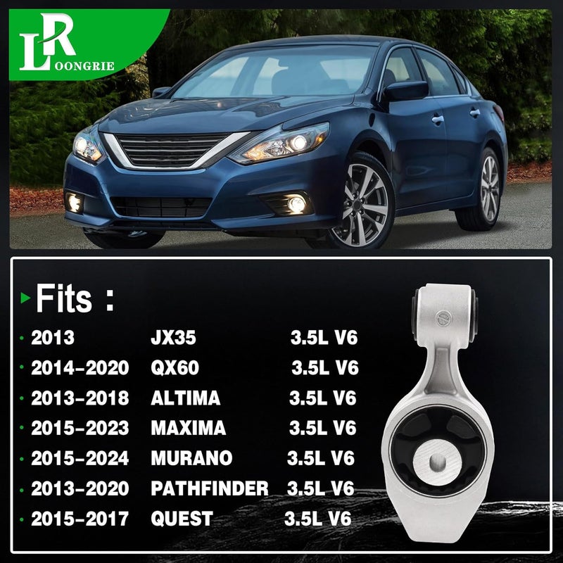 loongrie Engine Motor Mount and Transmission Mount Kit for 2013-2019 JX35 QX60 Altima Maxima Murano Pathfinder Quest 3.5L A7386 EM-7171 - Image 2