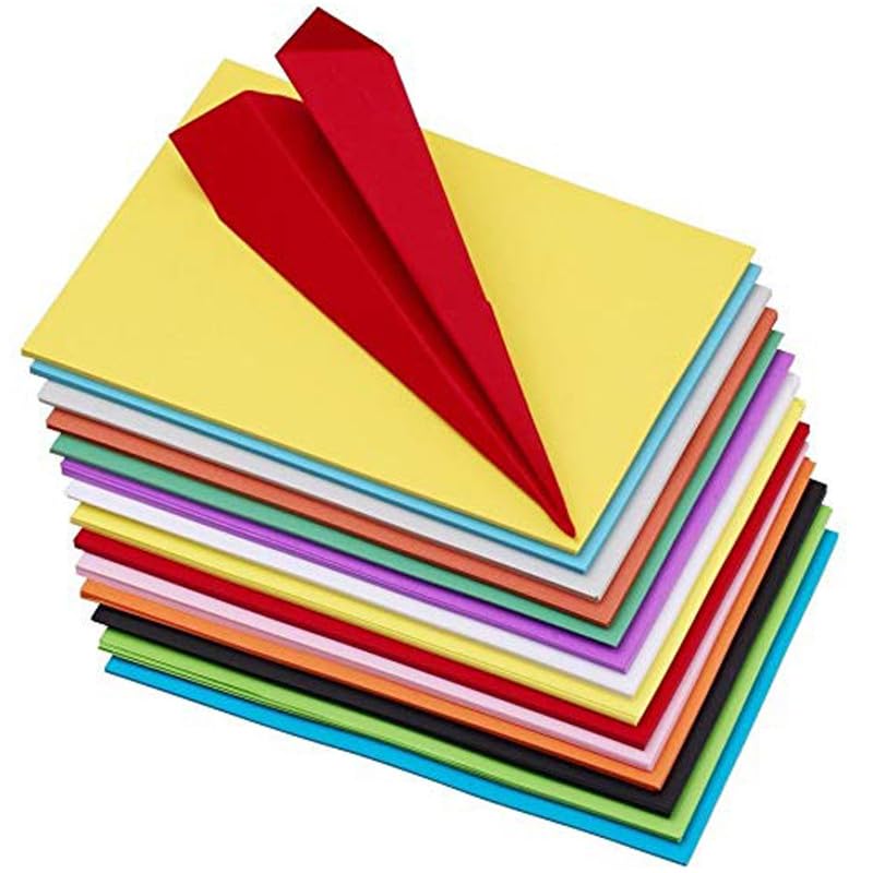 OFIXO 100 Pieces Colour Sheets Copy Printing Papers/Art and Craft Paper A4 Sheets Double Sided Coloured Origami Folding DIY Craft Smooth Finish Home, School, Office Stationery (10 Sheets each color) - Image 1