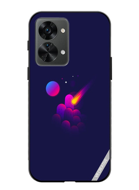 Protective Case Cover For OnePlus Nord 2T Space Minimalist Design Multicolour