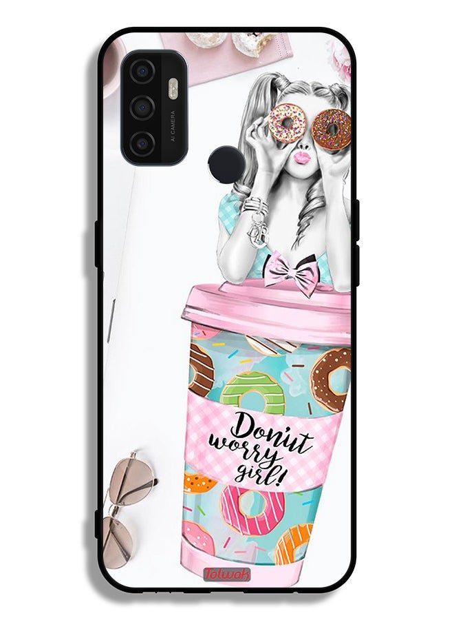 Tolwak Oppo A32 Protective Case Cover Donut Worry Girl - Image 2