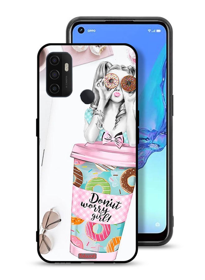 Tolwak Oppo A32 Protective Case Cover Donut Worry Girl - Image 1
