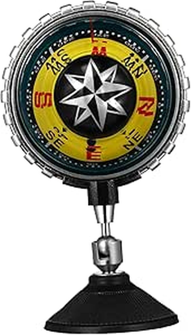 Car Dashboard Compass with Suction Cup Mount for Vehicles and Boats Accurate Navigation Tool for Outdoor Adventures - Image 1