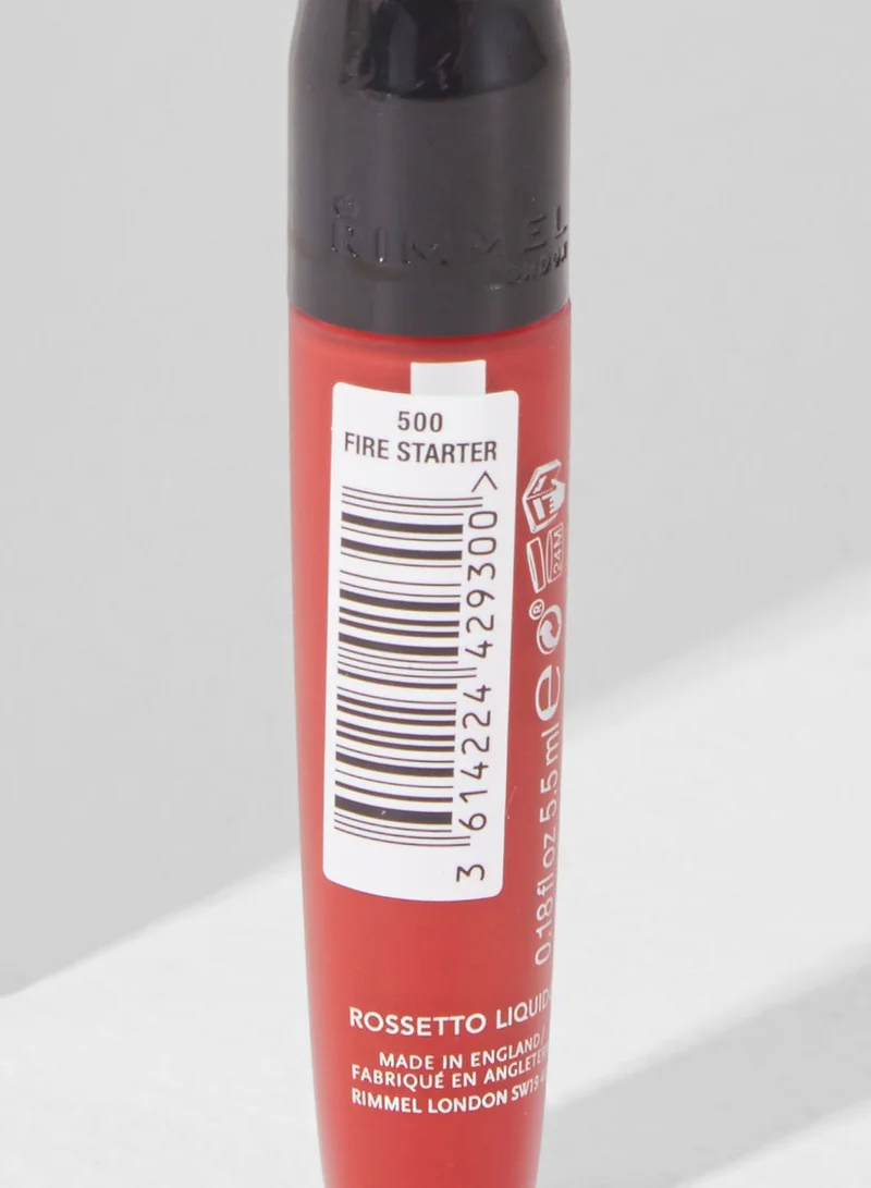 RIMMEL LONDON Rimmel Stay Matte Liquid Lip Colour – 500 – Fire Starter, 5.5ml