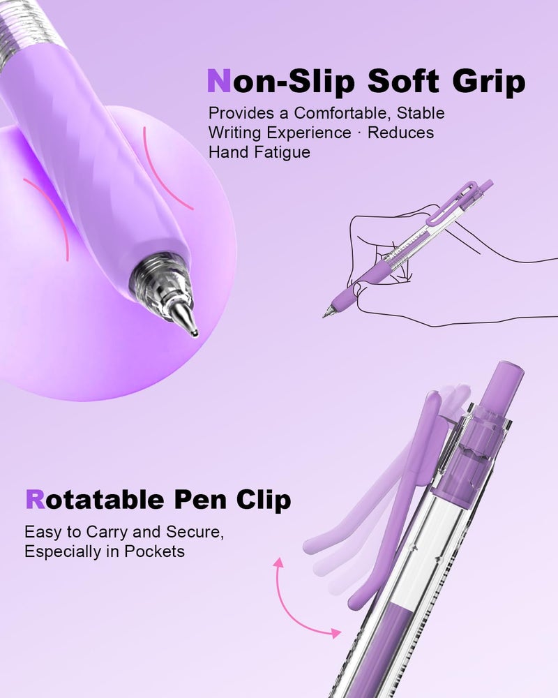 Xipan Acrylic Colored Pens Set, 90 Colors Retractable Gel Ink Pens, 0.7mm Fine Point Colorful Pen for Black Paper, Rock, Glass, Fabric and Art Crafts Supplies, Color Pen for Journaling Note Taking - Image 4