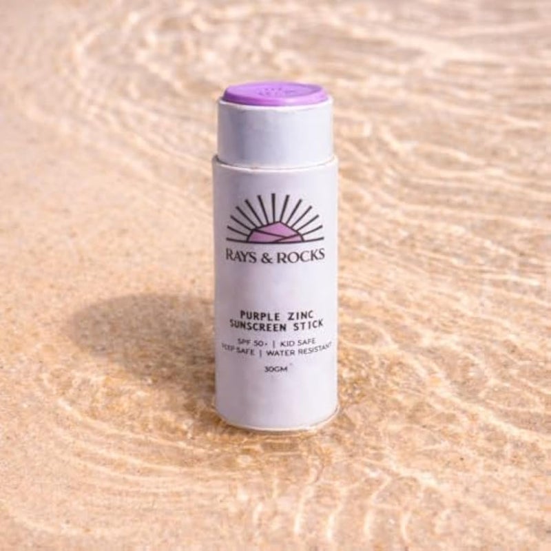 Zinc Sunscreen Stick, SPF 50+, Water Resistant, Purple, 30g - Image 2