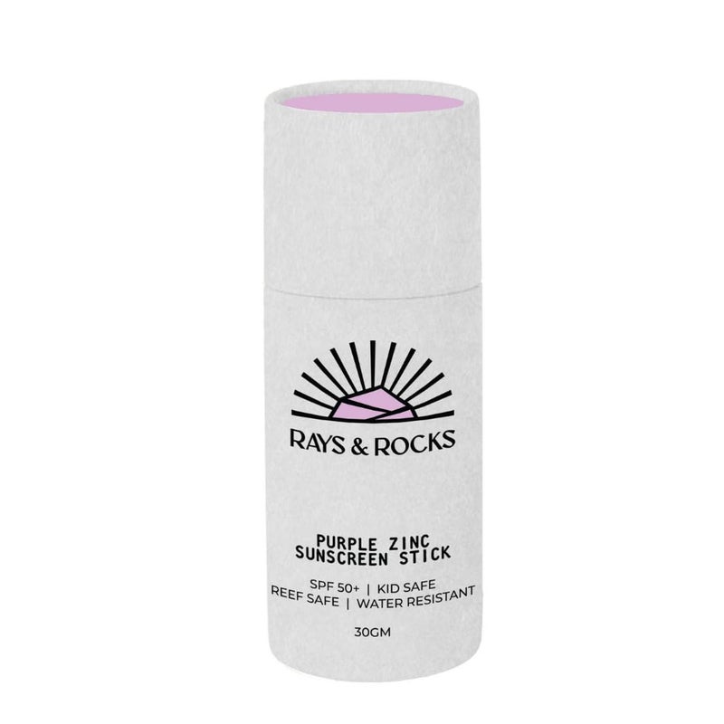 Zinc Sunscreen Stick, SPF 50+, Water Resistant, Purple, 30g - Image 1