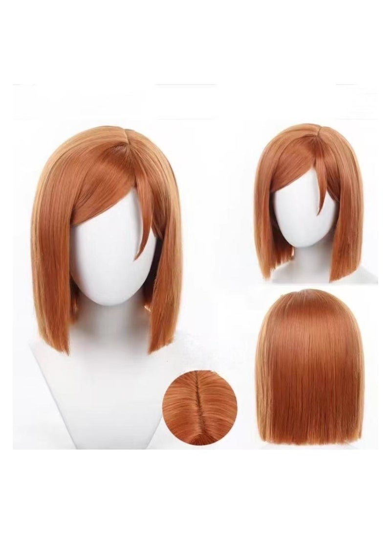 general Nobara Kugisaki Cosplay Wig Jujutsu Kaisen Anime Character High Temperature Fiber for Halloween Role Play - Image 3