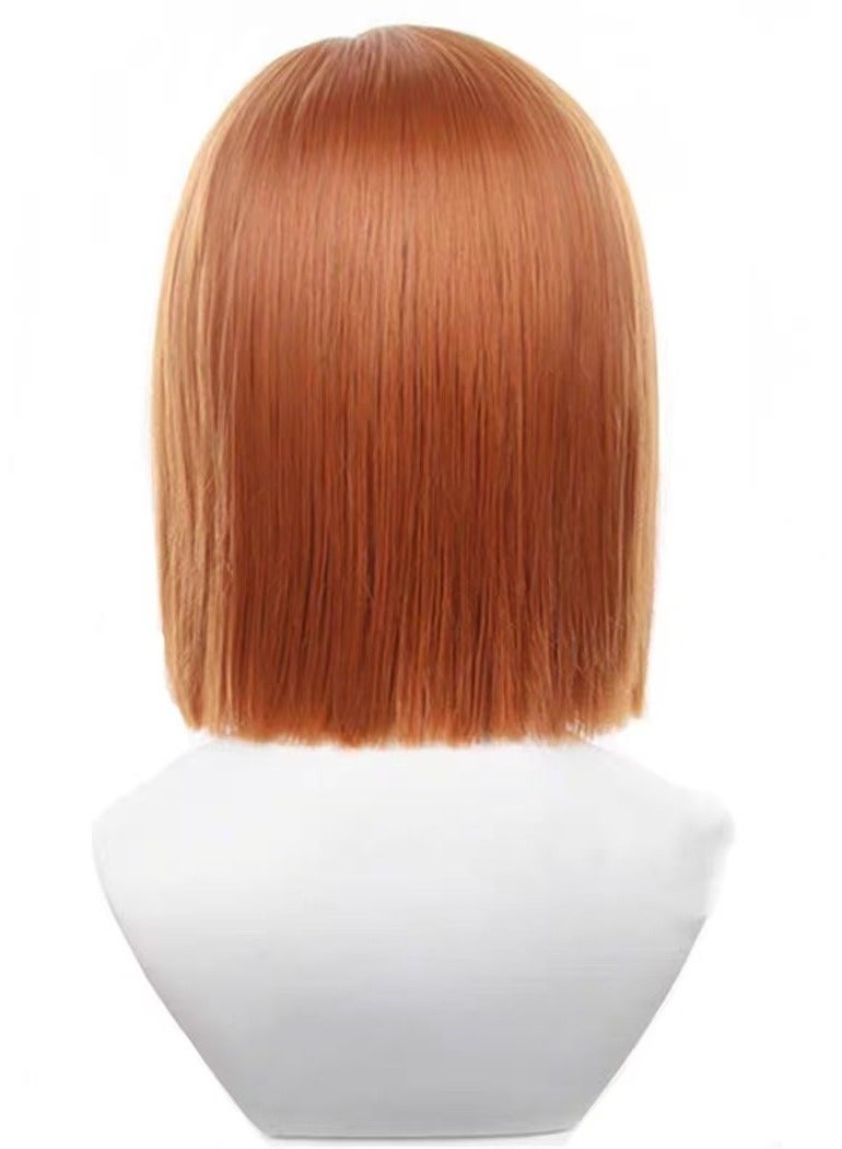 general Nobara Kugisaki Cosplay Wig Jujutsu Kaisen Anime Character High Temperature Fiber for Halloween Role Play - Image 2