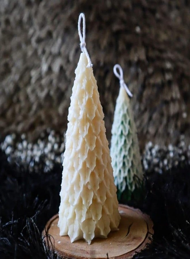 53 Arts Christmas Sage Tree Soy Candle Mould | Silicone Mold for Scented Candles, Aromatherapy, Home Décor & Holiday Gifts | Reusable Ornamental Christmas Tree Shape Candle Mold - Image 2