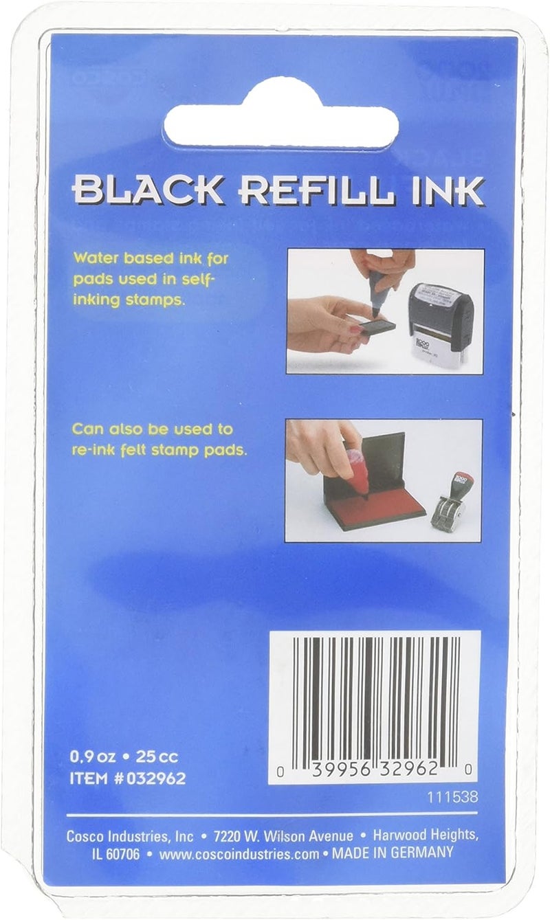 2000 PLUS Self-Inking Refill Ink - Black, 25cc Bottle for Rubber Stamps - Image 3