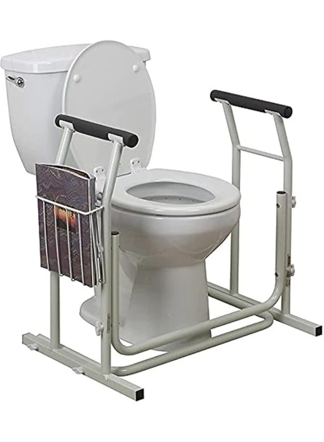 X Vision Stand Alone Portable Bathroom Toilet Safety Handrail For Elderly, Handicap - Image 1