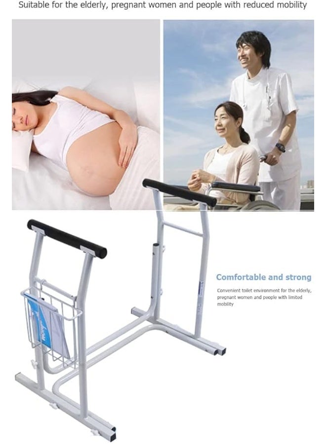 X Vision Stand Alone Portable Bathroom Toilet Safety Handrail For Elderly, Handicap - Image 3