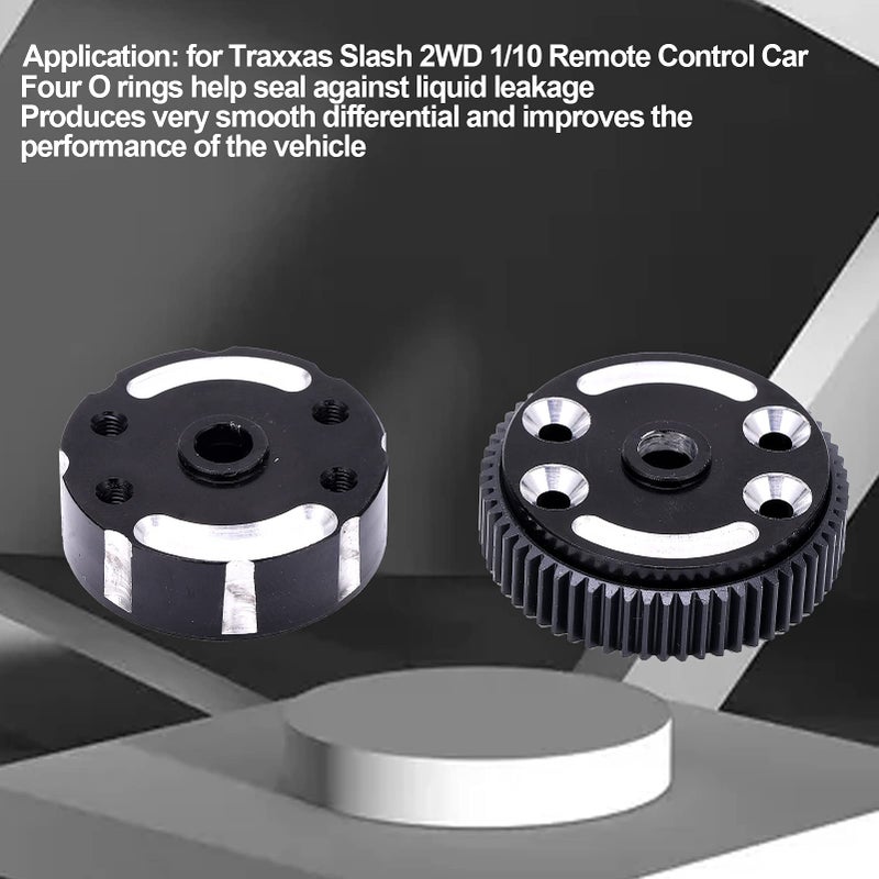 Dilwe RC Sealed Differential Case High Strength Aluminum Alloy RC Differential Case Replacement Replacement for Traxxas Slash 2WD 1/10 RC Car - Image 3