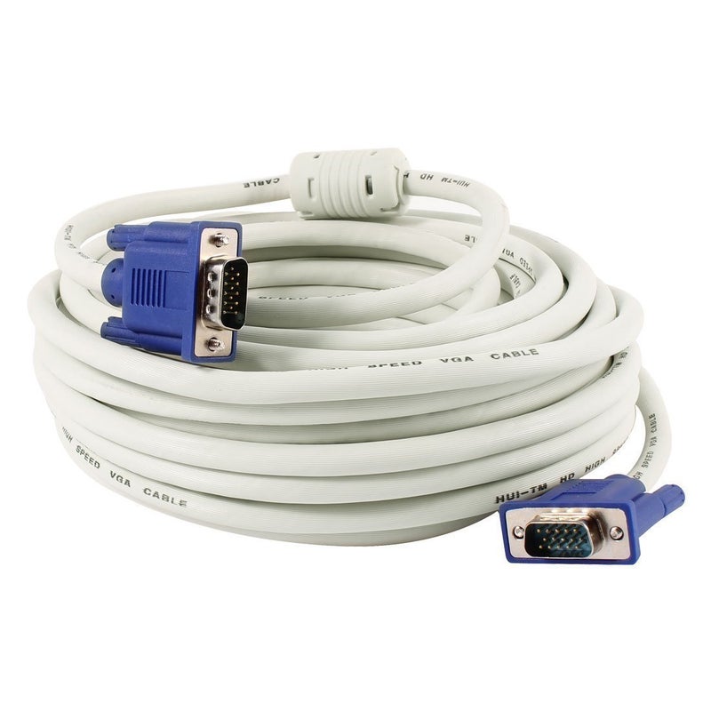 كابل ® VGA ذكر إلى ذكر 15 دبوسًا لشاشة الكمبيوتر وجهاز العرض والكمبيوتر والتلفزيون (5 أمتار)