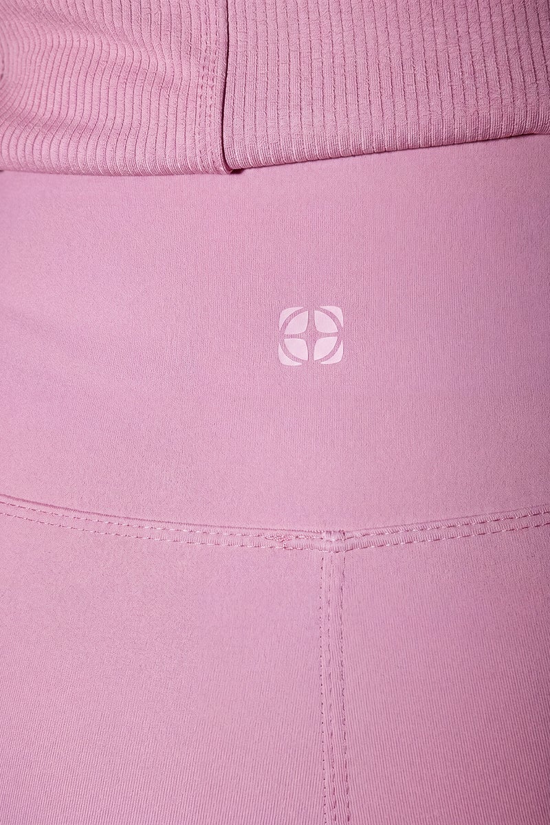 trendyol Pink Soft Brushed Fabric Reflector Print Detailed Full Length Knitted Sports Leggings Thmaw25Ty00020 - Image 5
