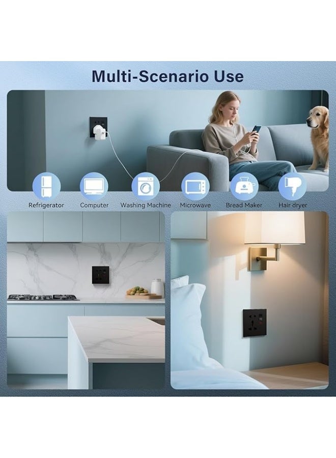 Future Universal Switched Power Socket Outlet with Multi Standard Plug Compatibility, Wall Mounted Electrical Socket for Home Office Hotel and Commercial Power Connection Solutions - Image 4