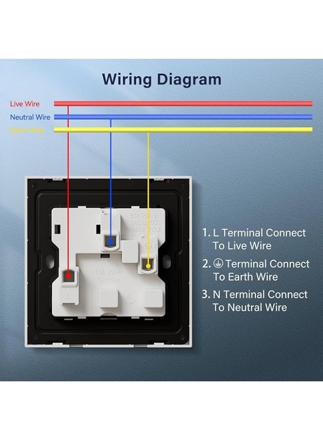 Future Universal Switched Power Socket Outlet with Multi Standard Plug Compatibility, Wall Mounted Electrical Socket for Home Office Hotel and Commercial Power Connection Solutions - Image 3