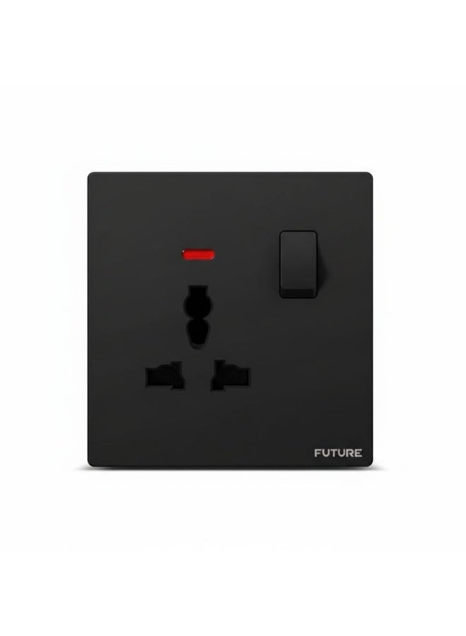 Future Universal Switched Power Socket Outlet with Multi Standard Plug Compatibility, Wall Mounted Electrical Socket for Home Office Hotel and Commercial Power Connection Solutions - Image 1