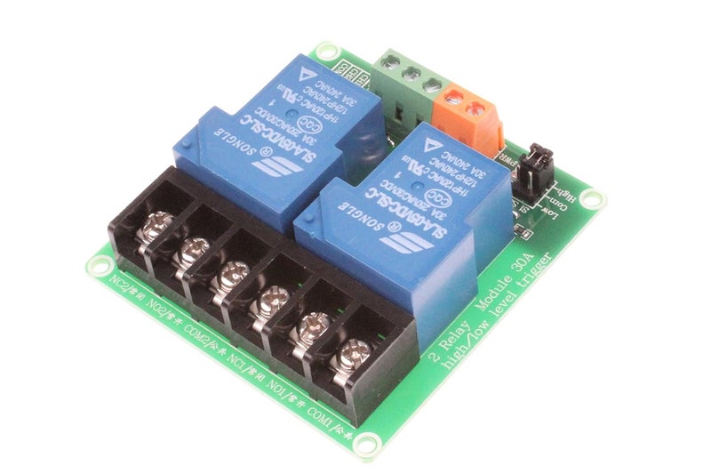 NOYITO 30A 2-Channel Relay Module High Low Level Trigger with Optocoupler Isolation Load DC 30V AC 250V 30A for PLC Automation Equipment Control, Industrial Control (2-Channel 5V) - Image 5