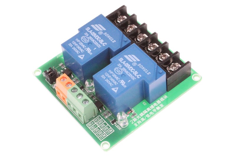 NOYITO 30A 2-Channel Relay Module High Low Level Trigger with Optocoupler Isolation Load DC 30V AC 250V 30A for PLC Automation Equipment Control, Industrial Control (2-Channel 5V) - Image 3