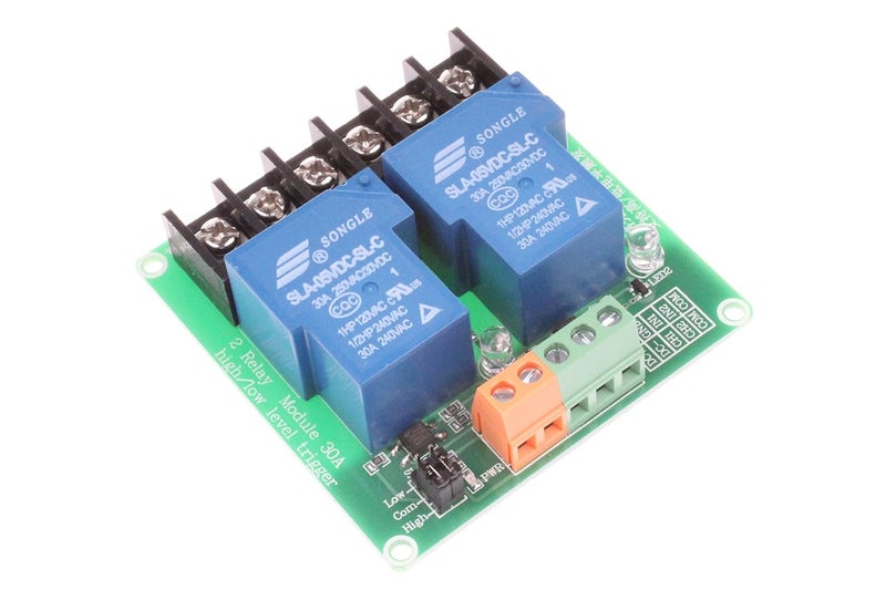 NOYITO 30A 2-Channel Relay Module High Low Level Trigger with Optocoupler Isolation Load DC 30V AC 250V 30A for PLC Automation Equipment Control, Industrial Control (2-Channel 5V) - Image 1
