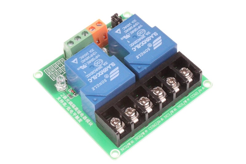 NOYITO 30A 2-Channel Relay Module High Low Level Trigger with Optocoupler Isolation Load DC 30V AC 250V 30A for PLC Automation Equipment Control, Industrial Control (2-Channel 5V) - Image 4
