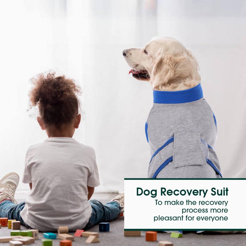 Kuoser Recovery Suit for Dogs Cats After Surgery, Professional Pet Recovery Shirt Dog Abdominal Wounds Bandages, Substitute E-Collar & Cone,Prevent Licking Dog Onesies Pet Surgery Recovery Suit - Image 5