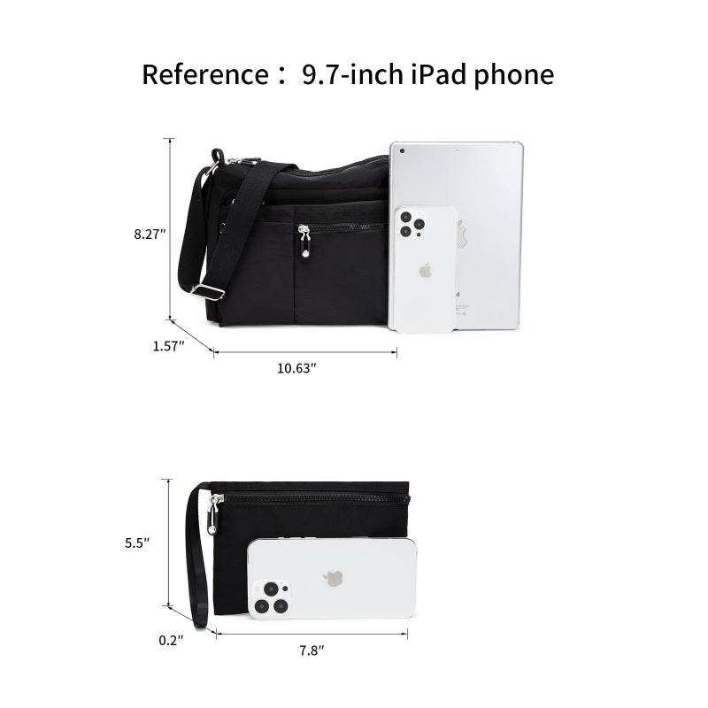 ETidy Crossbody Bag For Women Waterproof Lightweight Casual Shoulder Handbag Purse(Concrete Grey Upgrade - Image 2