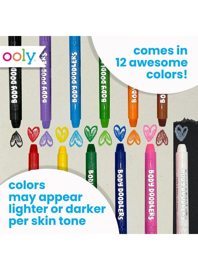 أولي أقلام تلوين للجسم والوجه من أولي للأطفال، 12 لونًا، أقلام تلوين آمنة على البشرة للوجه والجسم، أقلام تلوين ستيك تويست لحفلات الرسم على الوجه، مجموعة رائعة للرسم على الوجه للأطفال - Image 5