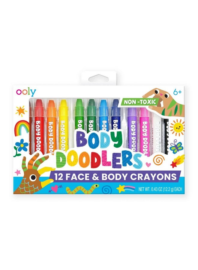 أولي أقلام تلوين للجسم والوجه من أولي للأطفال، 12 لونًا، أقلام تلوين آمنة على البشرة للوجه والجسم، أقلام تلوين ستيك تويست لحفلات الرسم على الوجه، مجموعة رائعة للرسم على الوجه للأطفال - Image 1