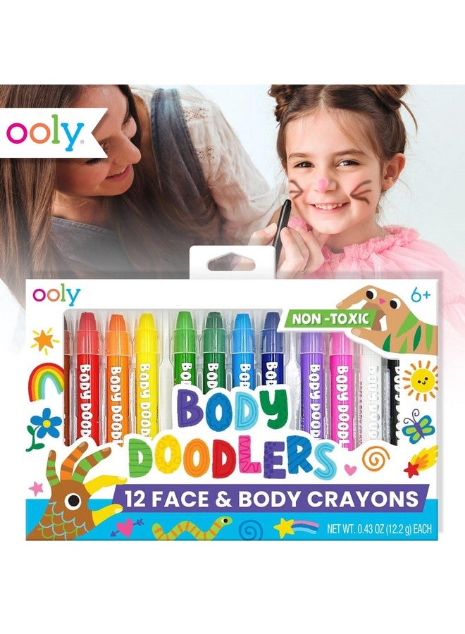 أولي أقلام تلوين للجسم والوجه من أولي للأطفال، 12 لونًا، أقلام تلوين آمنة على البشرة للوجه والجسم، أقلام تلوين ستيك تويست لحفلات الرسم على الوجه، مجموعة رائعة للرسم على الوجه للأطفال - Image 2
