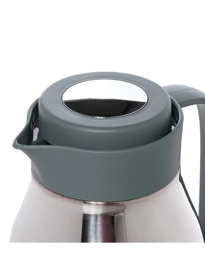 TAVOLO Thermos 1 liter, green leather - Image 2