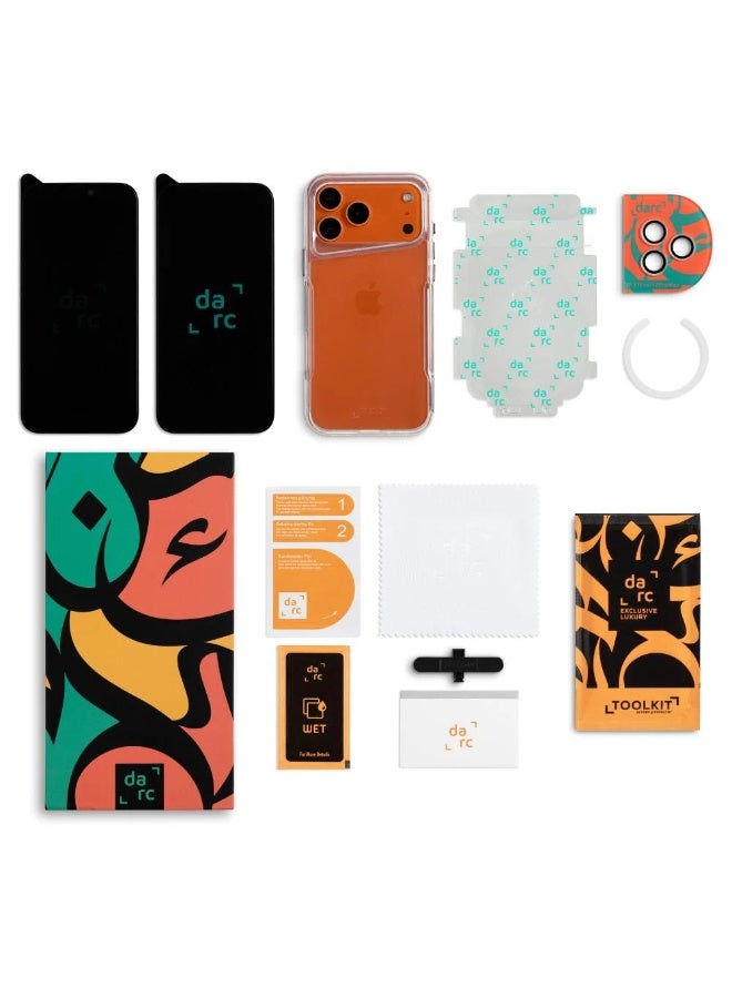 دارك بكج حماية متكامل مجموعة دارك الجديدة 5 في 1 لحماية الايفون والمقاومة للصدمات، بمواد عالية الجودة - للايفون 17 اير - Image 2