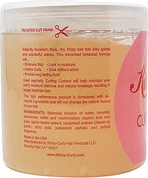 Kinky Curly KinkyCurly Original Curling Custard Natural Styling Gel 8 oz - Image 2