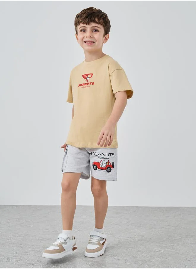 ستايلي Styli Printed Drawstring Shorts with Pocket Detail