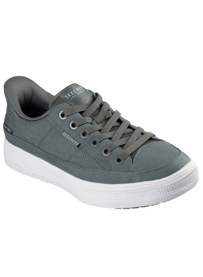 SKECHERS Men's Arch Fit Arcade-See Ya There Hands Free Slip=ins Sneaker, Olive, 45 EU - Image 1