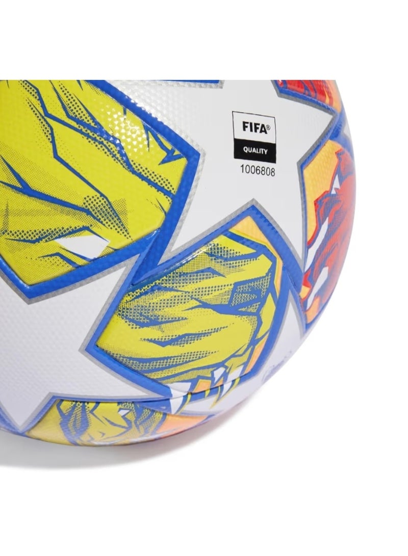 اديداس كرة قدم أديداس لندن 24 فاينال المغلفة، مقاس 5 - كرة قدم بتصميم دوري أبطال أوروبا - أبيض/أحمر/أصفر/أزرق - Image 4