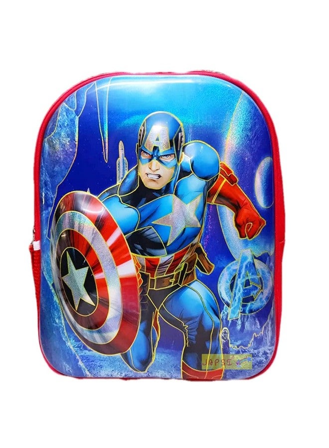 JAPSI Pre Primary Super Hero Kids Bag for 3 to 5 years | Small Backpack For Kids | Toddler bag | School Bag Kids | Backpack For Kids Boys | Nursery School Bag | Baby School Bag (Blue) - Image 1