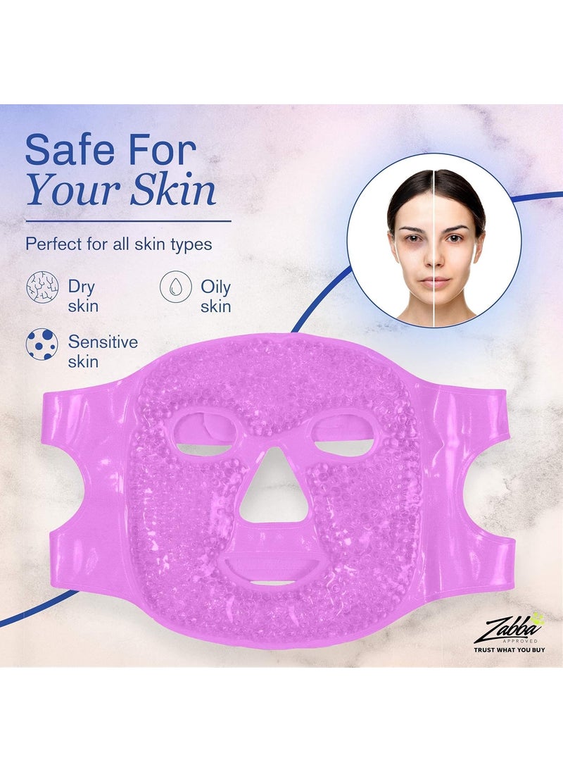Perfecore Perfecore Face Eye Mask Gel Cold Pack Reduce Puffiness Bags Under Eyes Puffy Dark Circles Migraine Therapeutic Heat and Ice Compress With Cover Blue  - Image 4