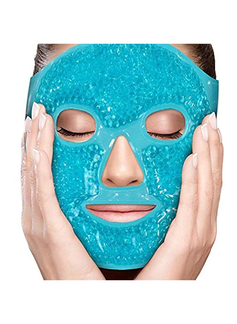 Perfecore Perfecore Face Eye Mask Gel Cold Pack Reduce Puffiness Bags Under Eyes Puffy Dark Circles Migraine Therapeutic Heat and Ice Compress With Cover Blue  - Image 1