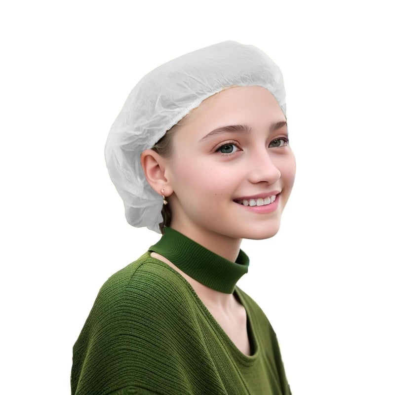 C-Cure Bio Degradable Shower Cap | Disposable Waterproof Hair Cap For Women And Men With Long Hair | Bath Cap For Spa, Salon, Hotel & Travel Use (Pack Of 50) - Image 1
