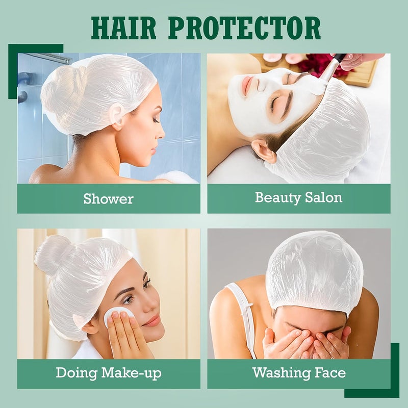 C-Cure Bio Degradable Shower Cap | Disposable Waterproof Hair Cap For Women And Men With Long Hair | Bath Cap For Spa, Salon, Hotel & Travel Use (Pack Of 50) - Image 5